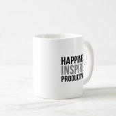 Mug Le bonheur inspire la productivité (Devant droit)