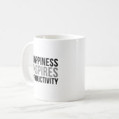 Mug Le bonheur inspire la productivité (Devant gauche)