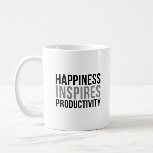 Mug Le bonheur inspire la productivité (Gauche)