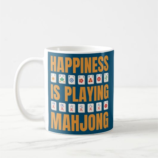 Mug Le Bonheur Joue Au Parti Mahjong Mahjong (Gauche)