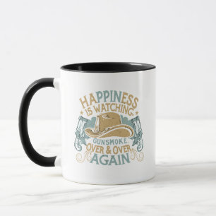 Mug Le bonheur regarde Gunfumée drôle Cowboy Casquette