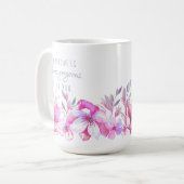 Mug Le bonheur regarde magnifique sur vous l'aquarelle (Devant gauche)