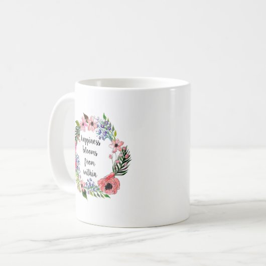 Mug Le bonheur s'épanouit..Mug (Devant gauche)