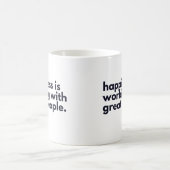 Mug Le bonheur travaille avec de grandes personnes (Centre)