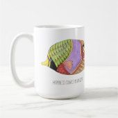 Mug Le bonheur vient dans la boue de poisson des vague (Gauche)