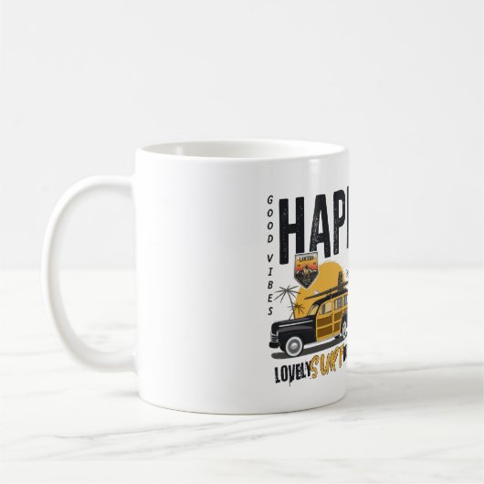 Mug Le Bonheur Vient Dans Les Vagues (Gauche)