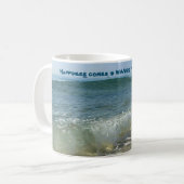 Mug Le bonheur vient dans les vagues briser le Surf (Devant gauche)