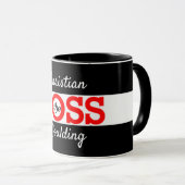 Mug Le Boss / Da Boss avec votre nom (Devant droit)