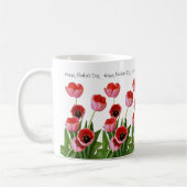 Mug Le bouquet Tulip de printemps rose pour la fête de (Gauche)