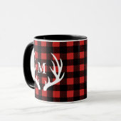 Mug Le Buffalo-Antlers De Cerf Blanc Russe Vérifie Le  (Devant gauche)