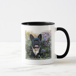 Mug Le Bulldog français en fleurs