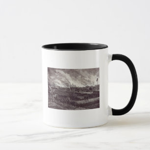 Mug Le burning de Stry, près de Lemberg