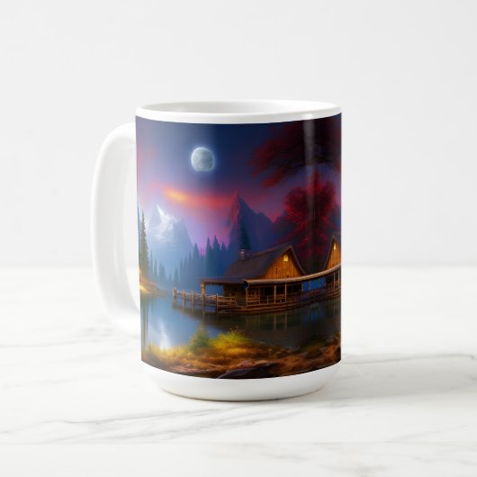 Mug Le Cabine dans l'anse de la lune (Devant gauche)