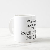 Mug Le cadeau appartient à la meilleure nièce (Devant gauche)