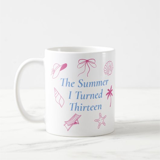 Mug Le cadeau d'anniversaire de l'été de mes treize an (Gauche)