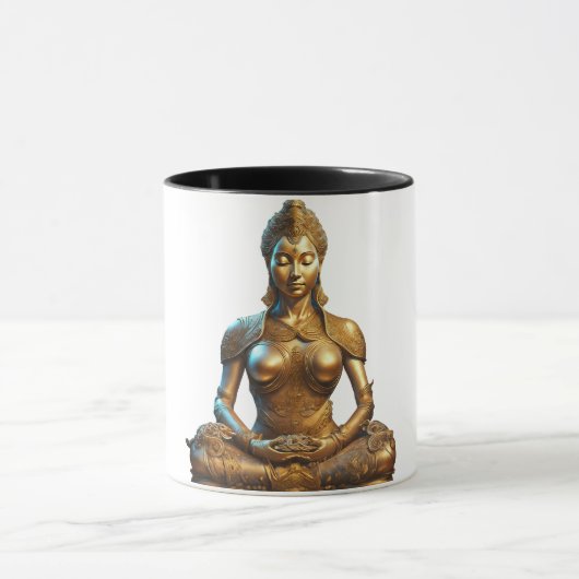 Mug Le cadeau de Buddha Méditation Zen Gold Religion I (Centre)