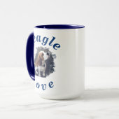 Mug Le cadeau de chiot le plus mignon "d'amour de (Devant gauche)