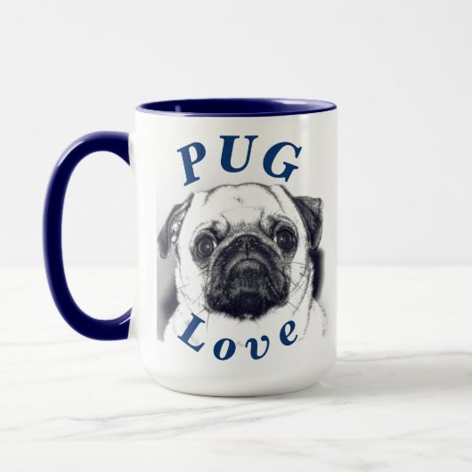 Mug Le cadeau de chiot le plus mignon "d'amour de (Gauche)