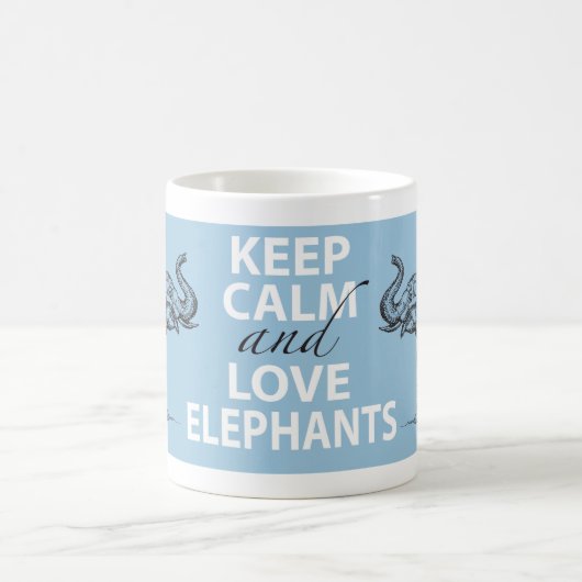 Mug Le cadeau d'éléphant gardent la copie d'éléphants (Centre)