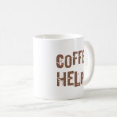 Mug le café aide typographie rétro drôle disant café (Devant droit)