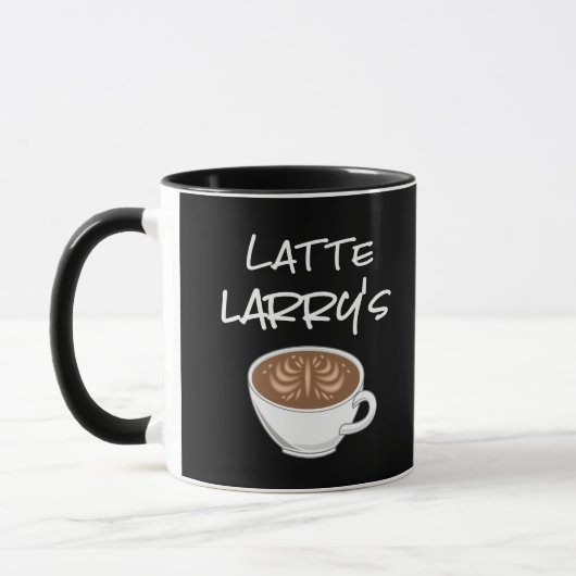 Mug Le café amusant de Latte Larry (Gauche)