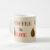Mug Le café, c'est la vie (Devant gauche)