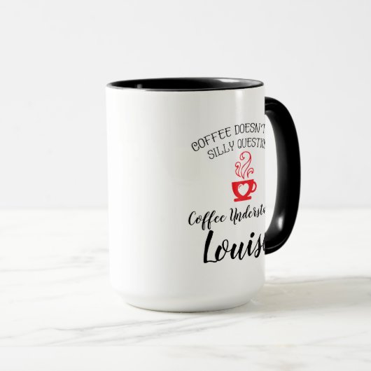 Mug Le café comprend Louise (Devant droit)