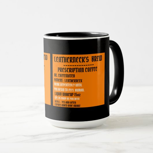 MUG LE CAFÉ DE PRESCRIPTION DE LEATHERNECK (Devant droit)