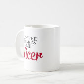 Mug Le Café Drôle Me Rend Rouge Plus Sympa (Devant gauche)