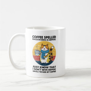 Mug Le café écrit à l'envers est EEFFOC – Drôle de caf