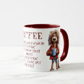 Mug Le Café Écrit En Arrière Est Eeffoc - Chien (Devant droit)