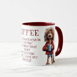 Mug Le Café Écrit En Arrière Est Eeffoc - Chien