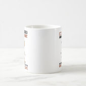 Mug Le CAFÉ épelé à l'envers est EEFFOC Poodle Boisson (Centre)
