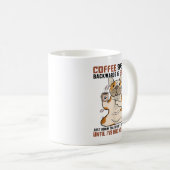 Mug Le CAFÉ épelé vers l'arrière est EEFFOC Pitbull Dr (Devant droit)