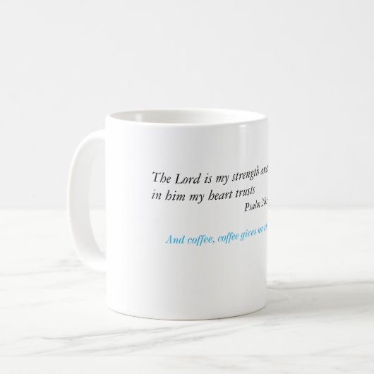 Mug Le café est ma force (Devant gauche)