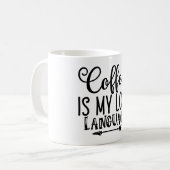 Mug le café est ma langue d'amour (Devant gauche)