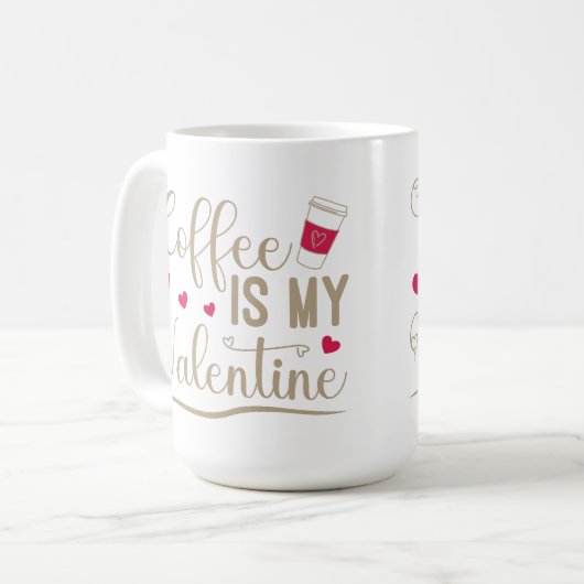 Mug Le café est ma Saint Valentin (Devant gauche)