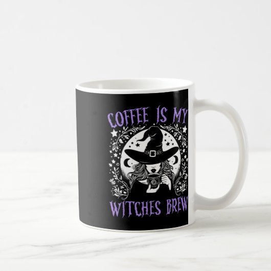 Mug Le café est mes sorcières Brew Retro Halloween sor (Droite)