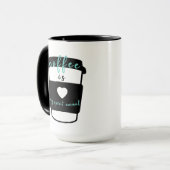 Mug Le café est mon animal d'esprit drôle citation bla (Devant gauche)