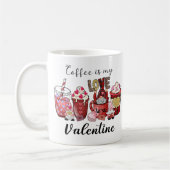 Mug Le café est mon coeur de Saint-Valentin (Gauche)