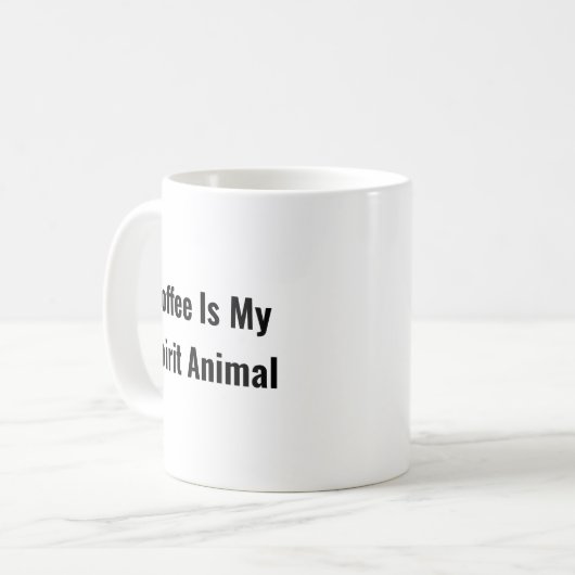Mug Le café est mon esprit animal (Devant gauche)