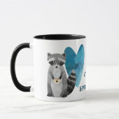 Mug Le café est mon esprit Animal Raccoon (Gauche)