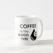 Mug Le café est mon groupe sanguin (Devant droit)