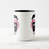 Mug Le café est mon langage d'amour texte rose cœur dr (Centre)
