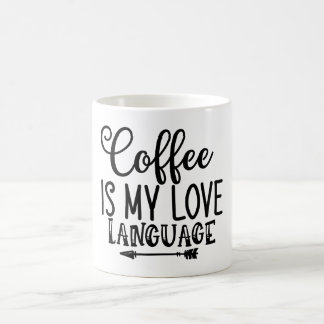 Mug le café est mon langage de l'amour