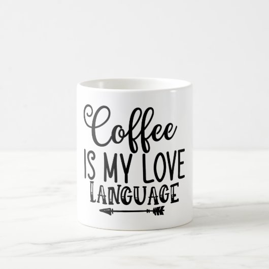 Mug le café est mon langage de l'amour (Centre)