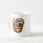 Mug Le café est mon langage de l'amour – Citation pour (Devant gauche)