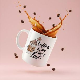 Mug Le café est mon premier amour mignon café drôle La