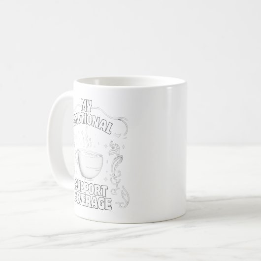 Mug Le café est mon support émotionnel Beverage.b (Devant gauche)