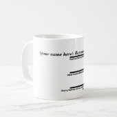 Mug Le café et le thé du sténographe judiciaire de (Devant gauche)